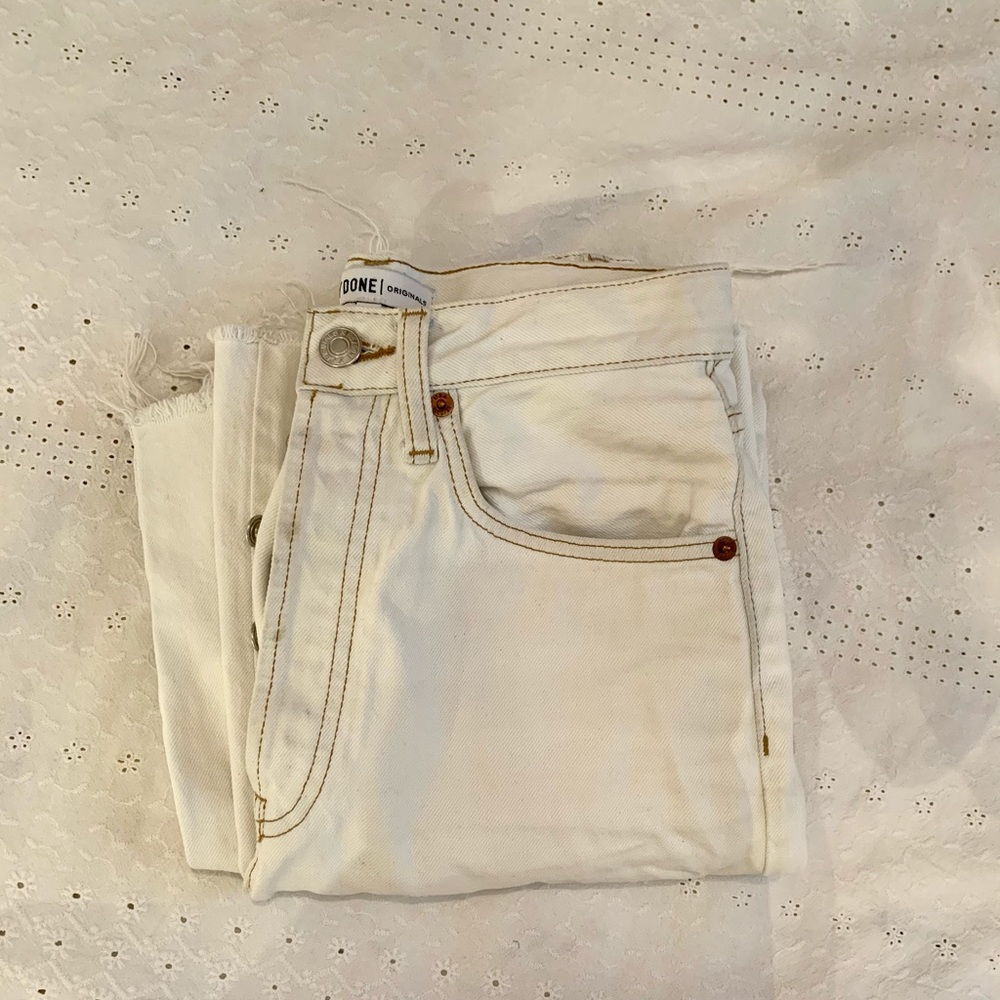 Re/Done Wide Leg Crop - Bleach